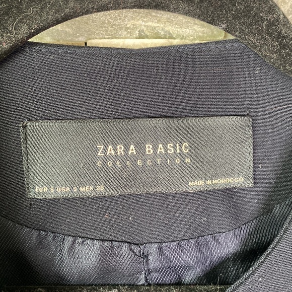 Cute classy Zara dark blue Coat size small - Picture 3 of 6